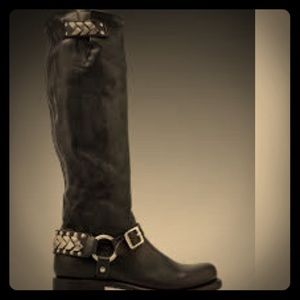 ISO Want Frye Jenna Braid Tall Boots Black 8.5
